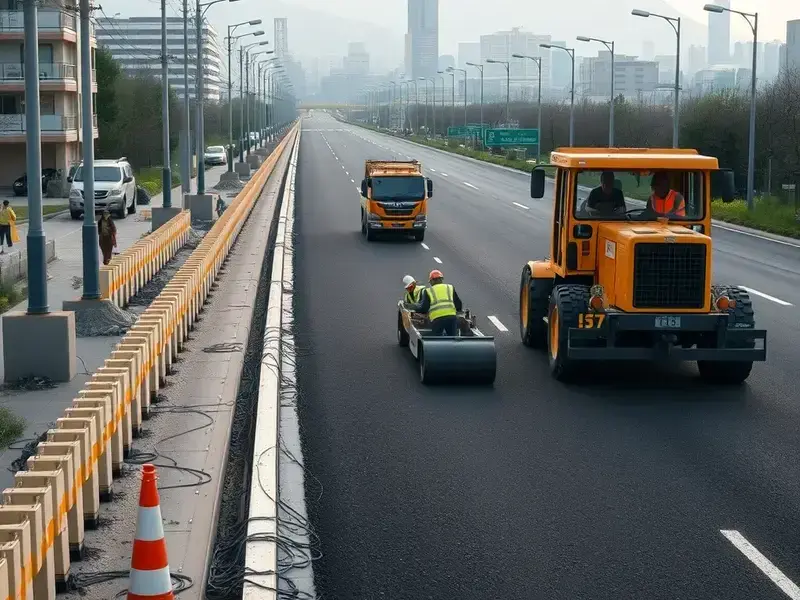 道路工事施工現場