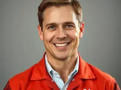 Michael Thompson, Owner and Lead Technician, 45 years old Caucasian man with short brown hair and friendly smile in professional uniform